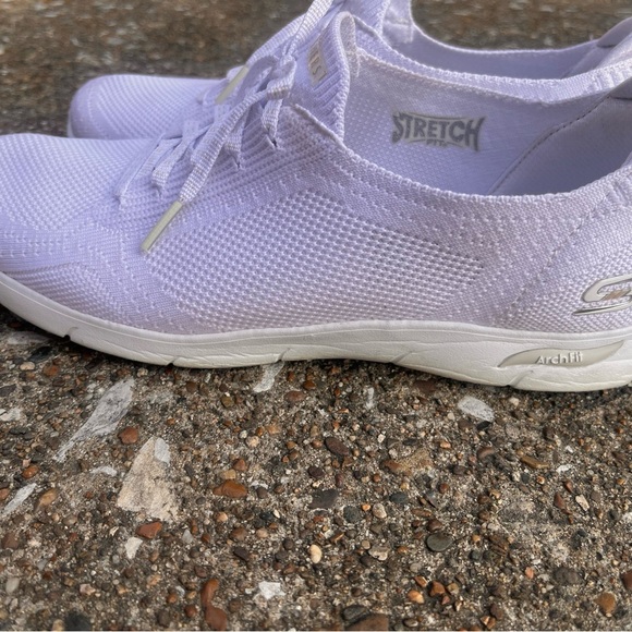 Skechers Women's Classic White Sneakers - Picture 4 of 7